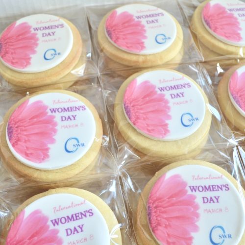 Women’s day cookies logo cookies branded cookies