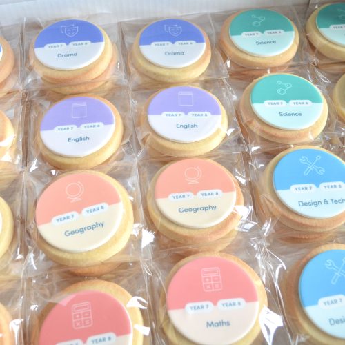 Logo cookies business gifts hampers edible image logo cookie